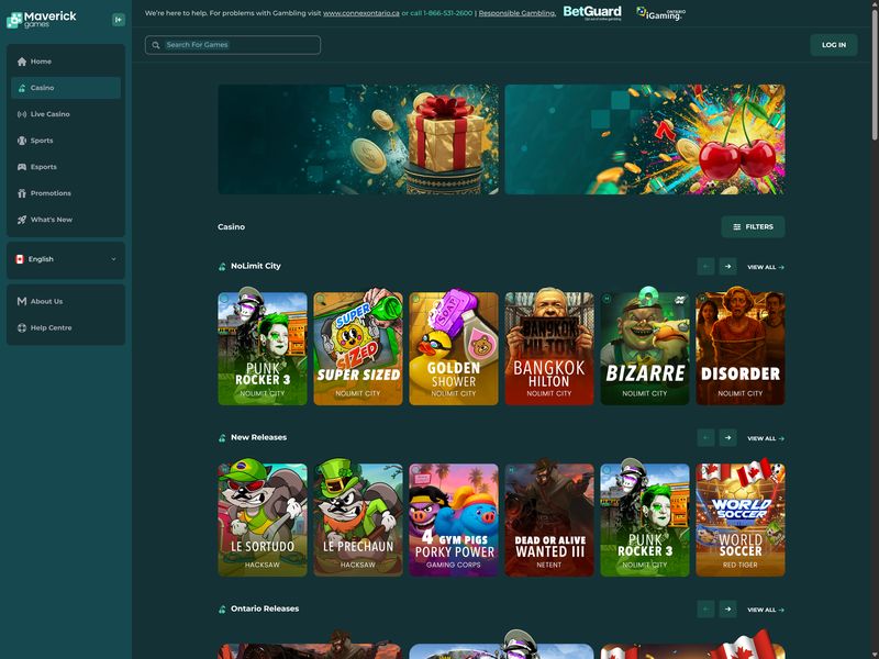 Maverick Casino Alberta website