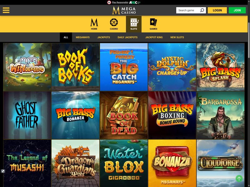 Mega Casino Alberta games
