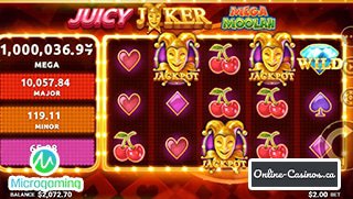 Microgaming Juicy Joker Mega Moolah Slot