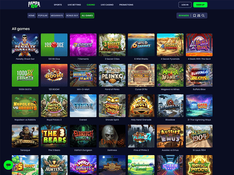 Pampago Casino games