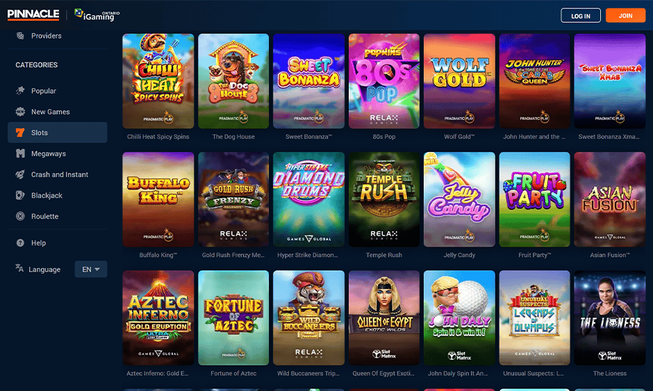 pinnacle ontario games screenshot