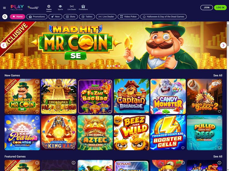 PlayFallsview Casino Alberta website