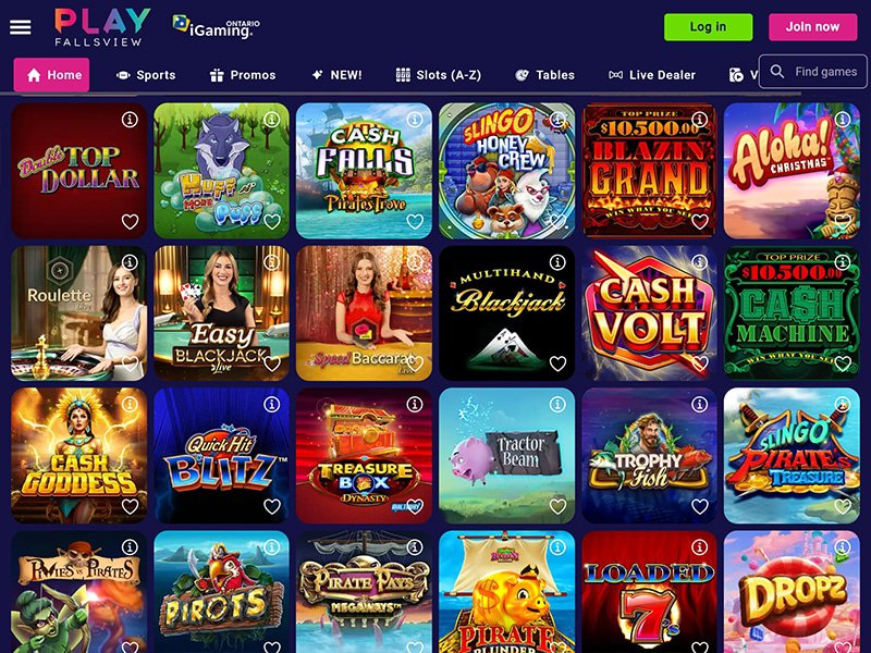PlayFallsview Casino Alberta games