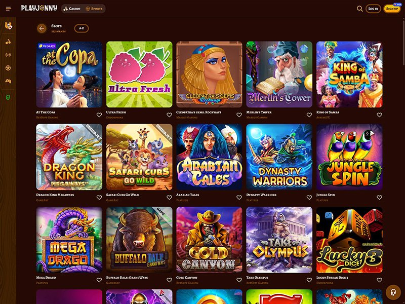 PlayJonny Casino games