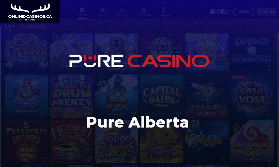 pure casino alberta logo