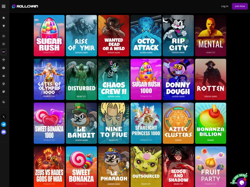 Rollchain Casino games