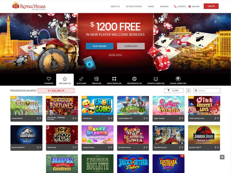 Royal Vegas Casino Alberta website