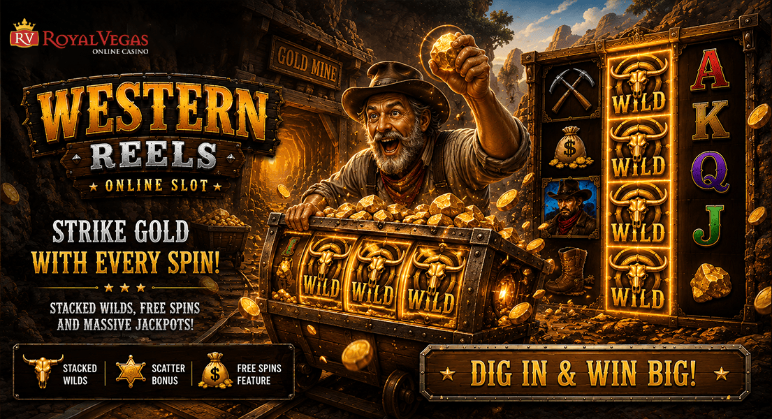 free spins on western reels slot at royal vegas casino