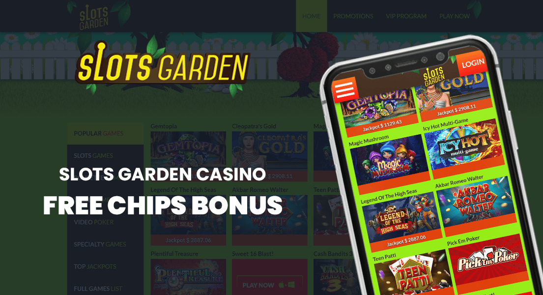 slots garden free chip bonus