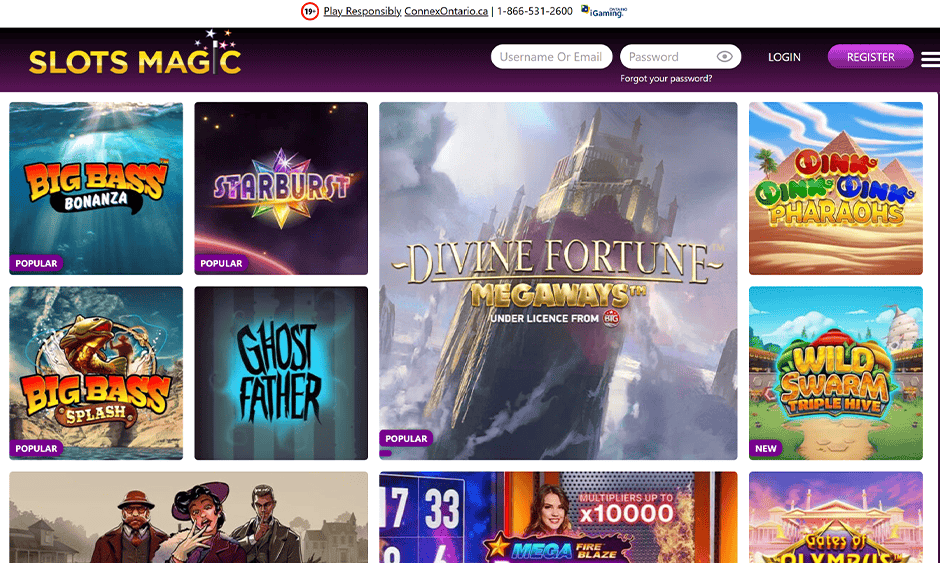 slots magic casino ontario games screenshot