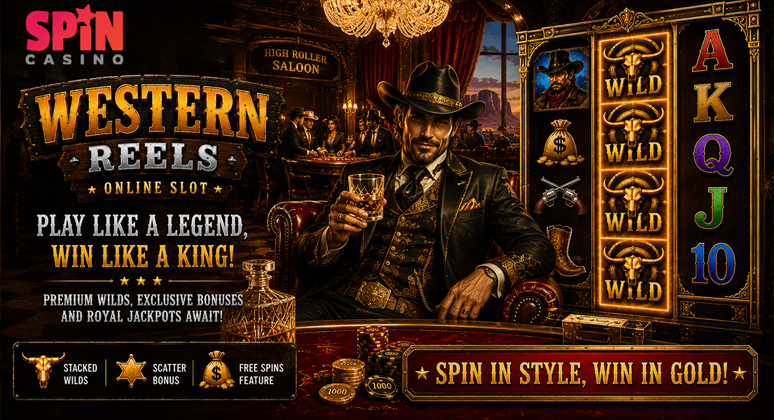 free spins on western reels slot at spin casino
