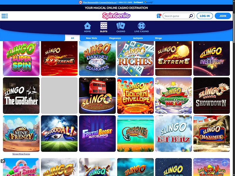 Spin Genie Casino Alberta games