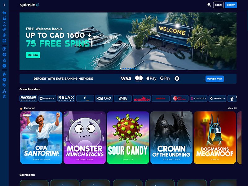 Spinsino website