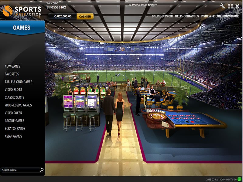 Sports Interaction Casino Alberta games