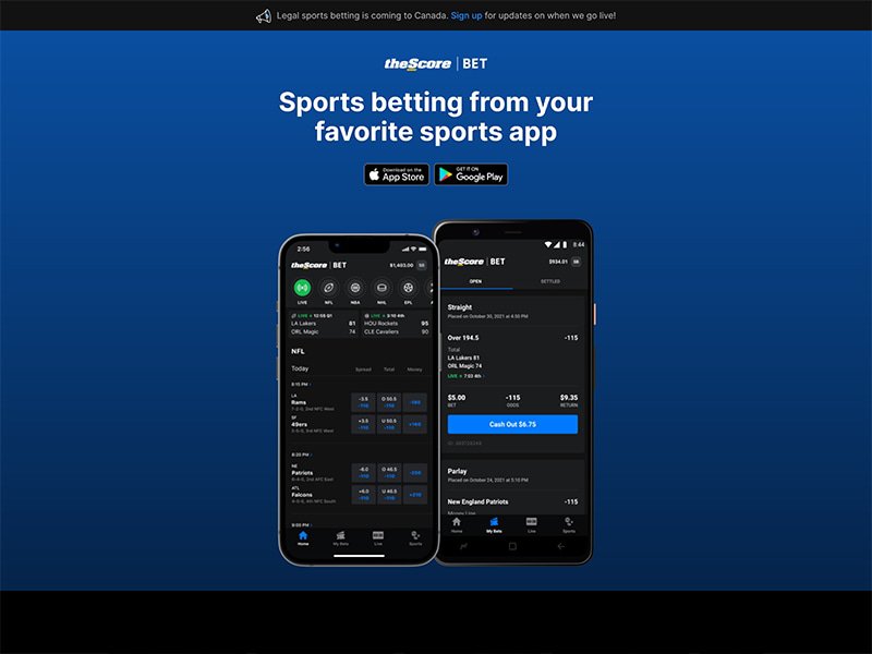 TheScore.Bet Casino Alberta website