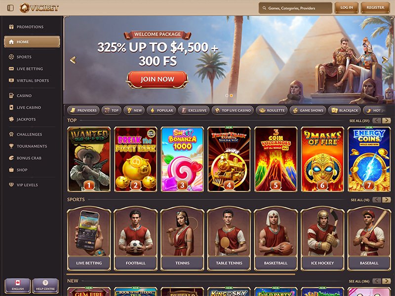 ViciBet Casino website