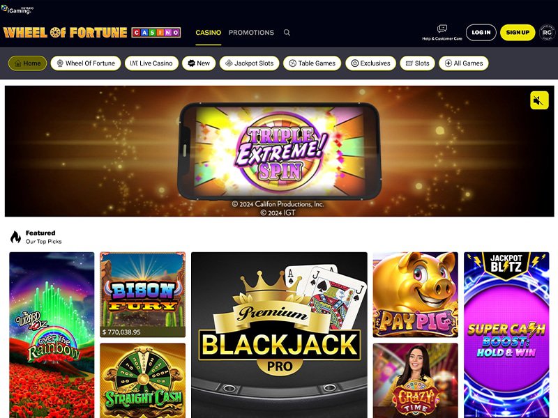 Wheel Of Fortune Casino Alberta website