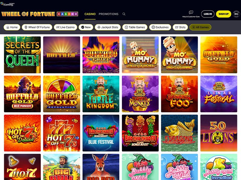Wheel Of Fortune Casino Alberta games