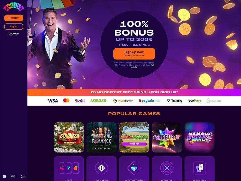 Wheelz Casino Alberta website