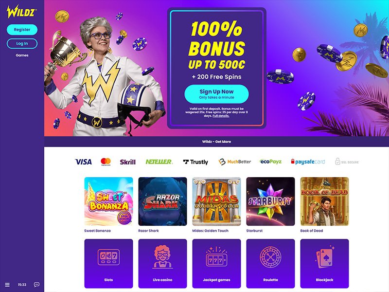 Wildz Casino Alberta website