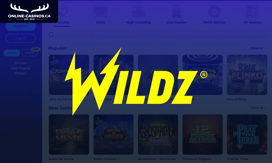 wildz casino ontario logo