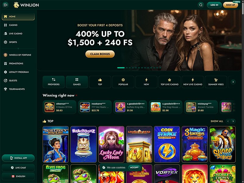 Winlion Casino website